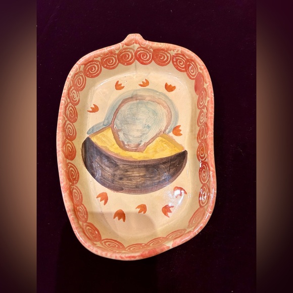 Italica Ars Hand Painted Italian Pottery Casserole Baking Dish Italy - Picture 1 of 5